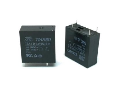 Реле TRA4(D)-12VDC-S-H 10А-конт.1А (Tianbo) (26913) электромагнитное