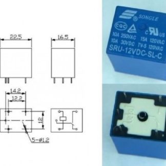 Реле SRU(22F)-12VDC-SL-C(10206) электромагнитное