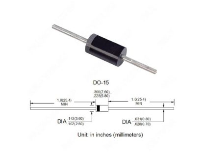 Стабилитрон 1N5358B (22v. 5W) [DO-15]