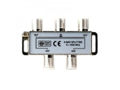 4-WAY SPLITTER металлический корпус(5-1000MHz)