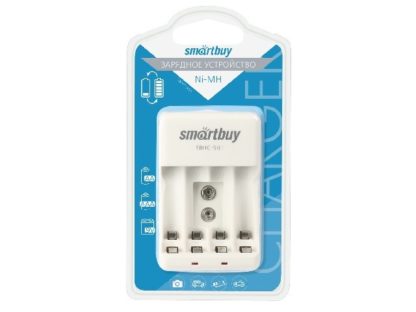 Зарядное устройство 4xAA или 4xAAA или 1xКрона NiCD или NiMH SmartBuy SBHC-501 для аккумуляторов  сетевая в блистере