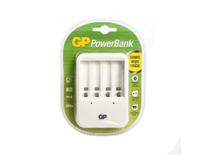 Зарядное устройство 2xАА или 2xААА GP PB420 GS + 4xАА 1300mAh  с индикатором