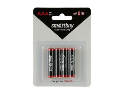 Батарейка AAA(R03) солевая Smartbuy (4шт в блистере).