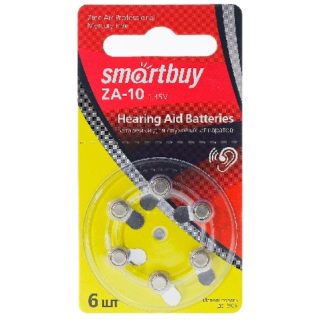 Батарейка ZA10 литиевая Smartbuy (в упаковке 6 штук. цена за 1 шт)