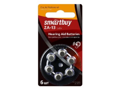 Батарейка ZA13 литиевая Smartbuy (в упаковке 6 штук. цена за 1 шт)
