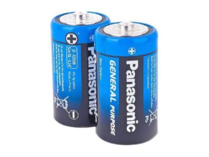 Батарейка R20 (373) солевая PANASONIC GENERAL PURPOSE (2шт в спайке).