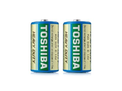 Батарейка R20 (373) солевая Toshiba.(2шт в спайке)