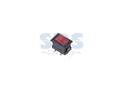 Выключатель клавишный 250V 3А (2с) ON-OFF красный, белый Micro