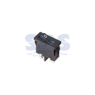 Выключатель клавишный 250V 6А (2с) ON-OFF черный Mini 21x9мм SC-766=KCD1-110