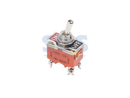 Тумблер 250V 15А (4c) ON-OFF двухполюсный  (CY06D1,№1221,KN3C-201,23492)