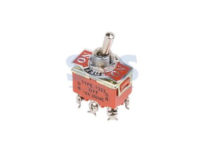 Тумблер 250V 15А (6c) ON-OFF-ON двухполюсный