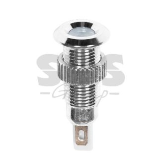 Индикатор металл O8 220В подсв/белая LED