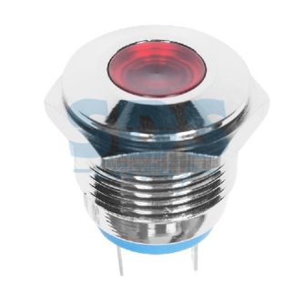 Индикатор металл O16 12В подсветка красная, синяя, зеленая LED