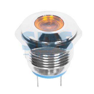 Индикатор металл O16 220В подсв/желтая LED