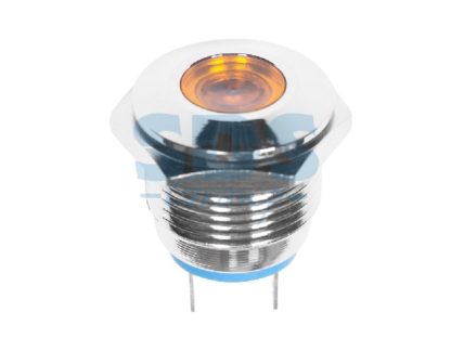 Индикатор металл O16 220В подсв/желтая LED