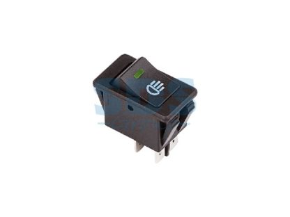 Выключатель клавишный 12V 35А (4с) ON-OFF с зеленой, желтой, синей LED подсветкой