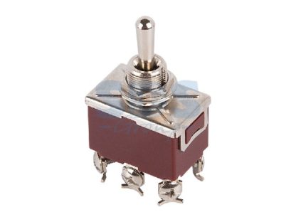 Тумблер 250V 10А (6c) (ON)-OFF-(ON) двухполюсный