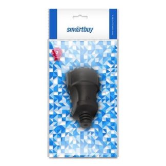 Гнездо штепсельное с заземлением черное ПВХ 16А Smartbuy