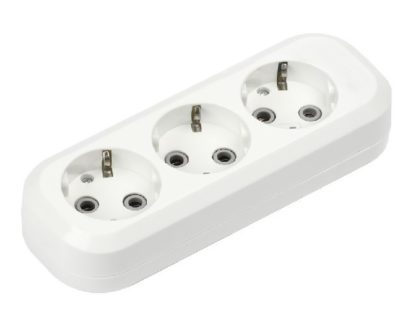 Колодка сетевая 3 гнезда с заземлением 16А/3,5кВт Smartbuy