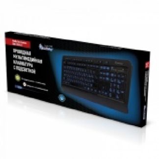 Клавиатура проводная мультимедийная Smartbuy 302 с подсветкой (SBK-302U-K)(USB)