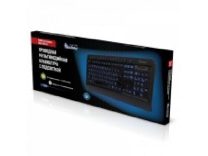 Клавиатура проводная мультимедийная Smartbuy 302 с подсветкой (SBK-302U-K)(USB)