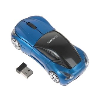 Мышь беспроводная оптическая в виде машинки 1000dpi, USB