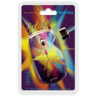 Мышь беспроводная оптическая Smartbuy 327AG с принтом SPLASH (3 кл.,1000dpi, USB)