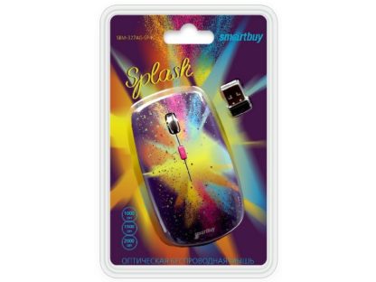 Мышь беспроводная оптическая Smartbuy 327AG с принтом SPLASH (3 кл.,1000dpi, USB)