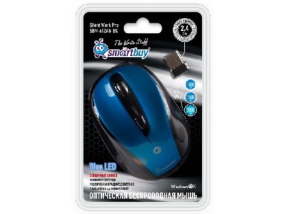 Мышь беспроводная оптическая беззвучная Smartbuy 612AG (6 кл.,1600dpi, USB)