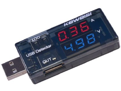 USB вольтметр и амперметр 2-строки (Тестер зарядок) 3V–9V / 0A–5A