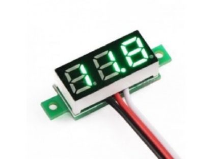 Вольтметр цифровой мини 0-30v 3-пров.  35x14x10