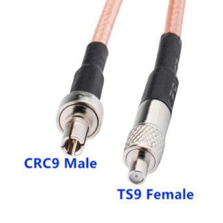 Переходник CRC9 (штекер)(2.8mm) съемный + TS9(3.6mm) съемный - F (гнездо) (для соединения 3G и 4G модемов с антенной)