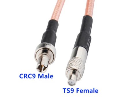 Переходник CRC9 (штекер)(2.8mm) съемный + TS9(3.6mm) съемный - F (гнездо) (для соединения 3G и 4G модемов с антенной)
