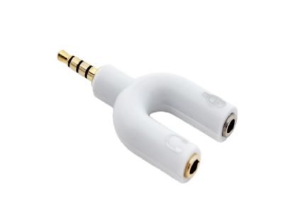 Переходник Jack 3.5 4 pin - 2 Jack 3.5(гнездо) KY-148 раздельный наушники + микрофон