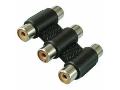 Соединитель 3RCA (гнездо) — 3RCA (гнездо)