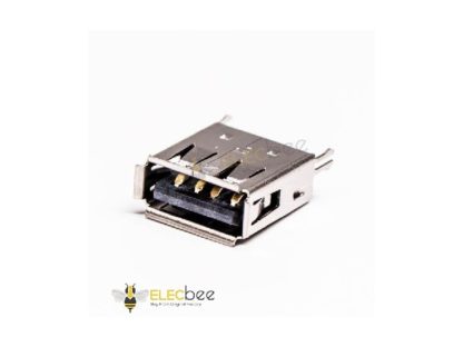 Терминал USB A(гнездо) короткий (выводы вниз)