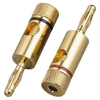 Разъем Banana (штекер) красный/черный металлGOLD (сечение до 6 мм) (1632 G)