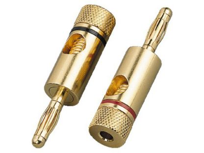 Разъем Banana (штекер) красный/черный металлGOLD (сечение до 6 мм) (1632 G)