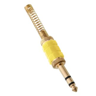 Разъем Jack 6.3(штекер) металл Gold с пружиной (43-023)