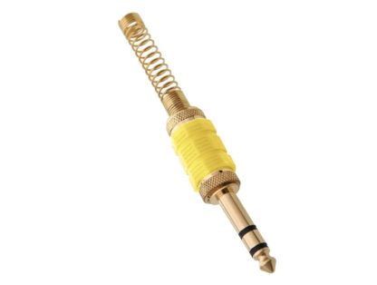 Разъем Jack 6.3(штекер) металл Gold с пружиной (43-023)