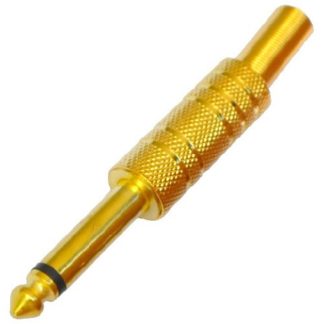 Разъем Jack mono 6.3(штекер). металл Gold