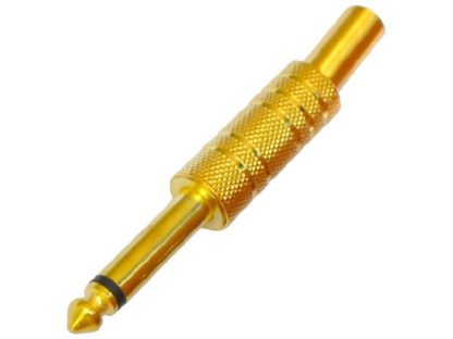 Разъем Jack mono 6.3(штекер). металл Gold