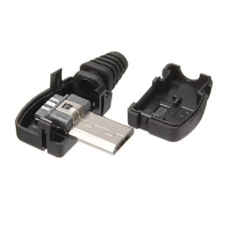 Разъем MicroUSB (штекер)  угловой