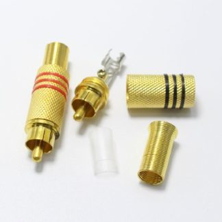Разъем RCA (штекер) металл под винт Gold