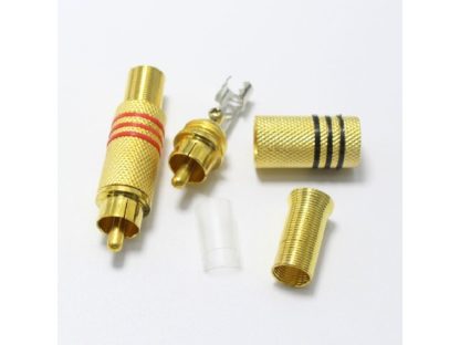 Разъем RCA (штекер) металл под винт Gold