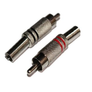 Разъем RCA (штекер) металл под пайку (44-023)