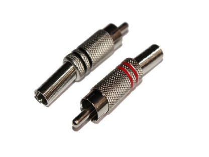 Разъем RCA (штекер) металл под пайку (44-023)