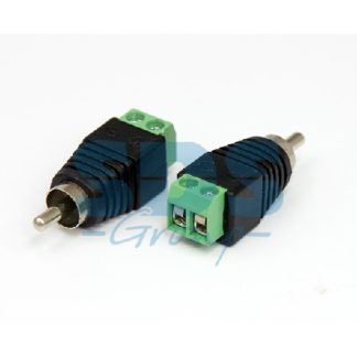 Разъем RCA (штекер) под 2 винта (RCA (штекер) (штекер) => 2 зажима "+" и "-" под винт) (44-029)