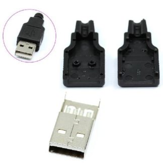 Разъем USB A(штекер) на кабель (40-001)