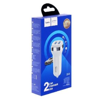 Автомобильное ЗУ HOCO Z40 2xUSB 2.4A (белый), , шт